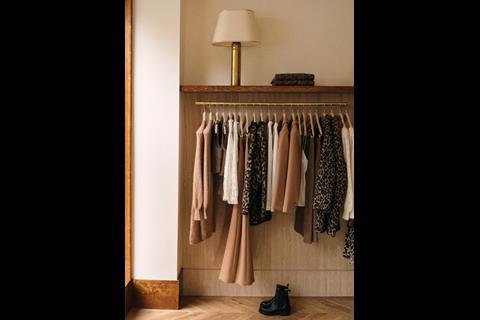 Womenswear on display at Sézane, Marylebone High Street